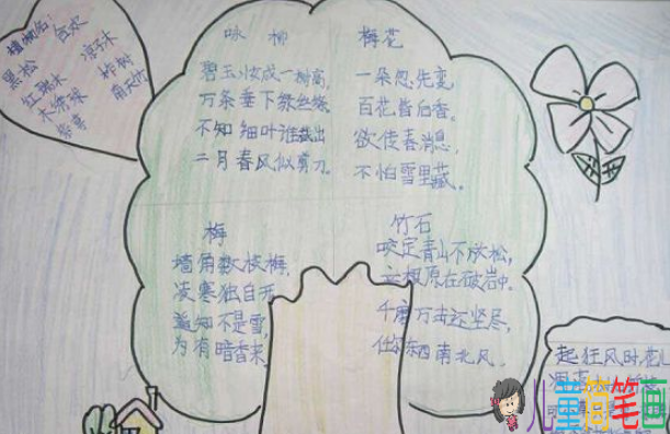 描述春天美景手抄报作品