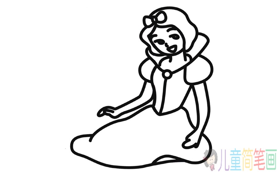 白雪公主的简笔画画法