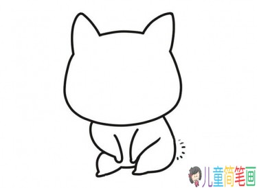 Q版卡通柯基简笔画画法步骤