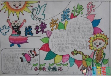 做快乐的自己手抄报图片