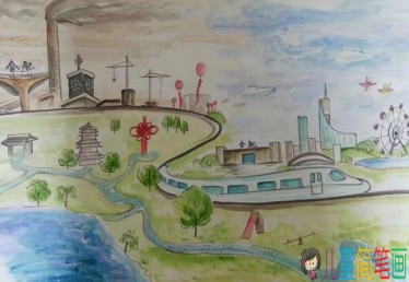 纪念改革开放40周年主题儿童画图片