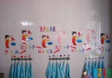 幼儿园厕所环境怎么布置图片?洗手间环创布置图片大全