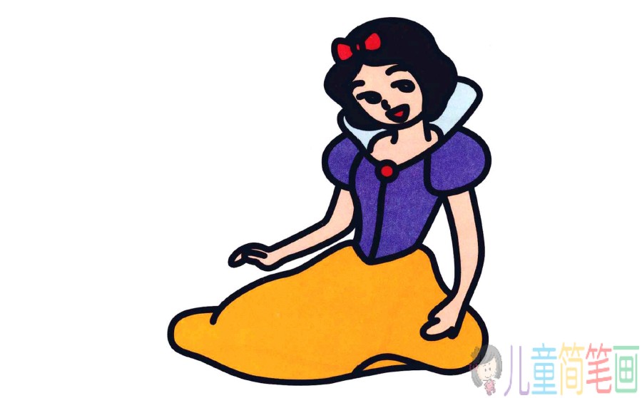 白雪公主的简笔画画法
