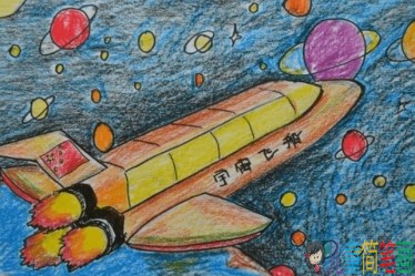 我的航天梦儿童画，航天航空梦儿童画怎么画