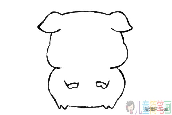 2019猪年画萌萌的小猪 粉色小猪怎么画