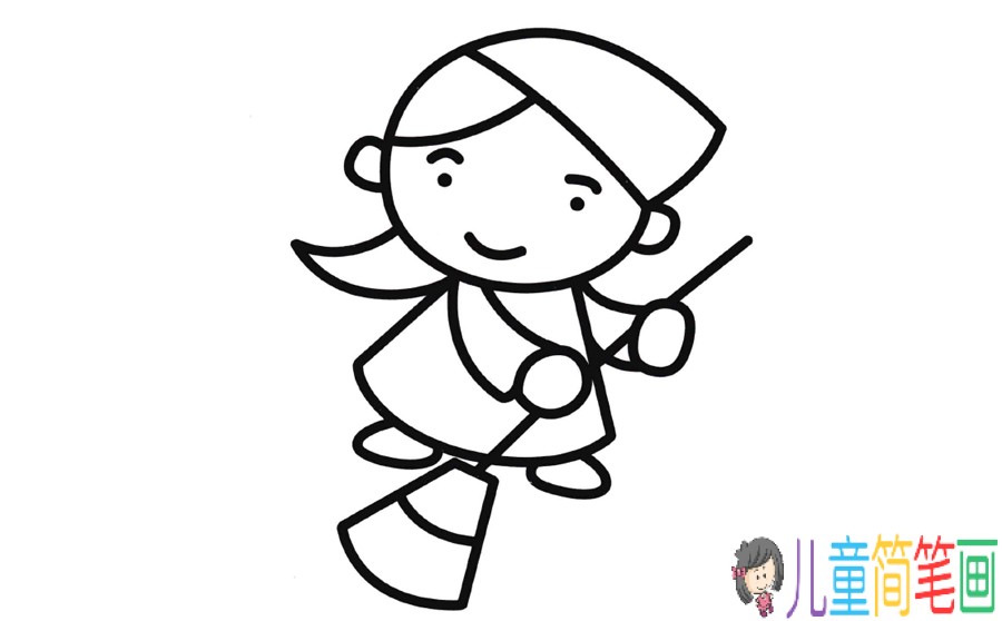 灰姑娘简笔画画法步骤