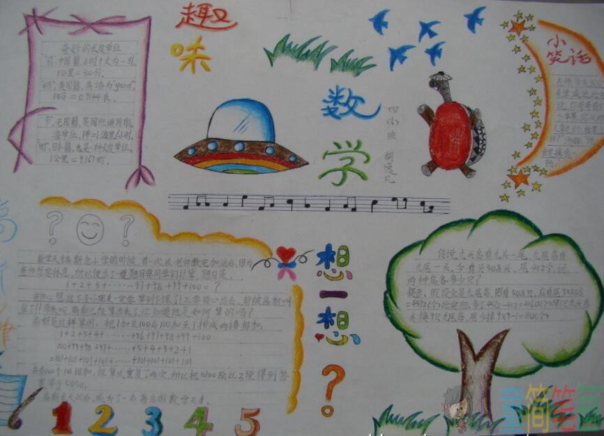 四年级趣味数学学习手抄报获奖作品