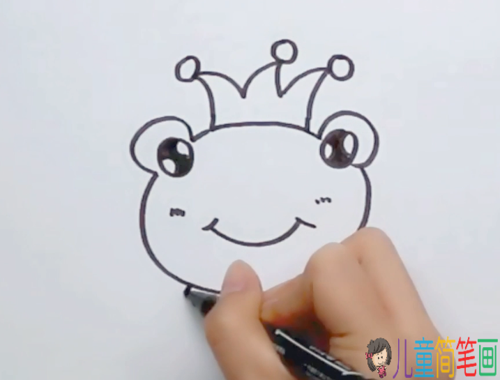 青蛙王子简笔画怎么画？动物简笔画