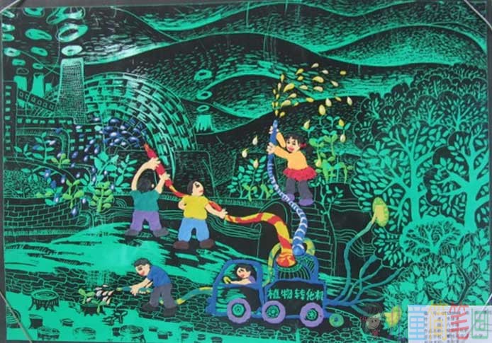 科幻儿童画获奖作品_科幻儿童画大全图片