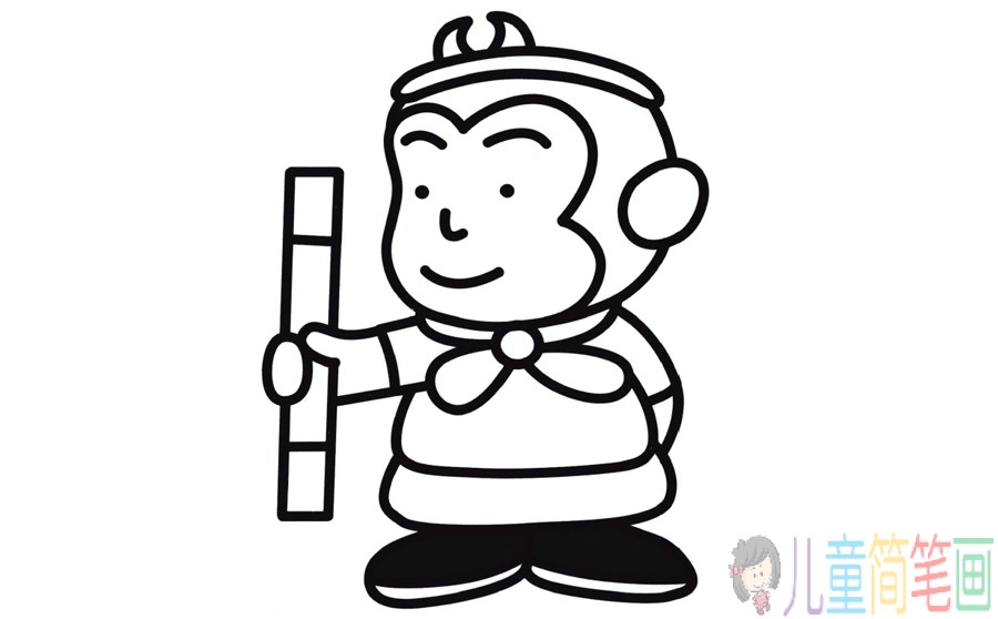 孙悟空的简笔画画法
