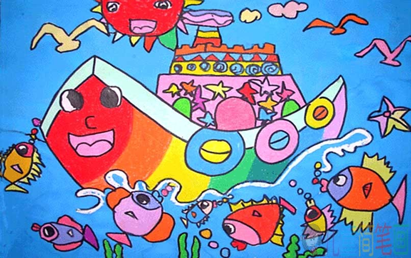 神奇海底世界儿童画_海底世界的优秀儿童画欣赏