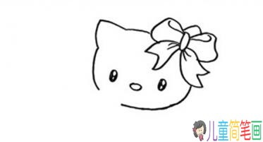 卡通凯蒂猫彩色简笔画教程