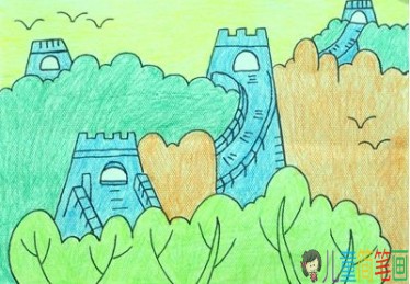小学生画祖国的大好河山儿童画图片大全