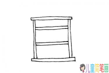 简单的书柜简笔画绘画教程