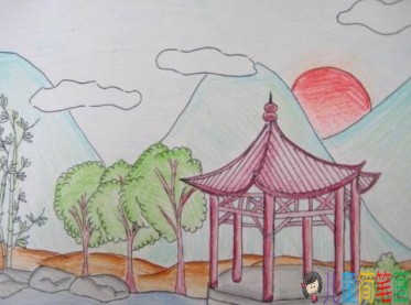 小学生画祖国的大好河山儿童画图片大全
