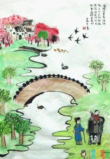 关于清明节的儿童画作品