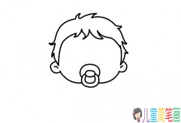 萌娃宝宝简笔画的画法