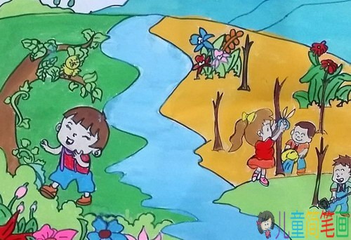 环保小卫士获奖环保儿童画作品