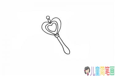 小仙女的爱心魔法棒简笔画画法