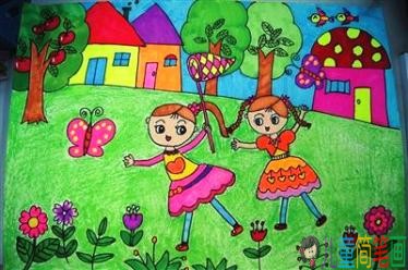 关于清明节的儿童画作品