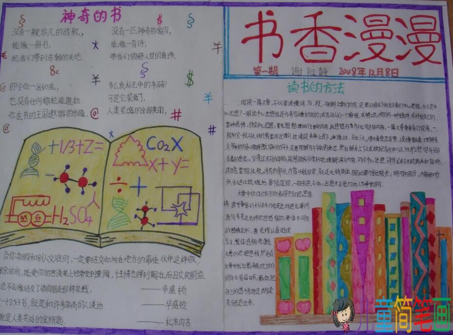 关于读书的手抄报主题图片