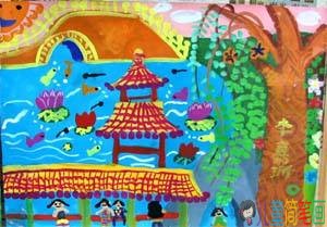 小学生画祖国的大好河山儿童画图片大全