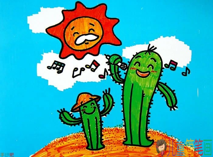 春天来了为主题儿童画作品