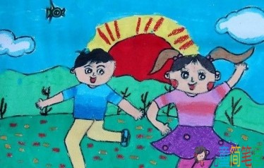 以快乐童年为主题的儿童画有哪些
