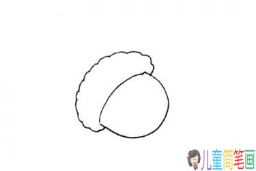 橡果子的彩色简笔画教程