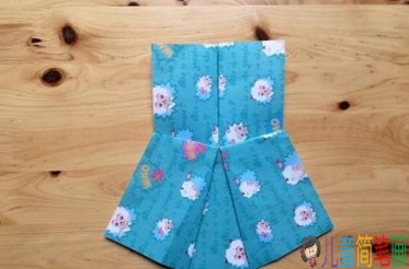 儿童手工折纸晚礼服折法
