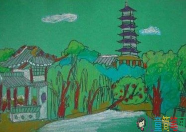 小学生画祖国的大好河山儿童画图片大全