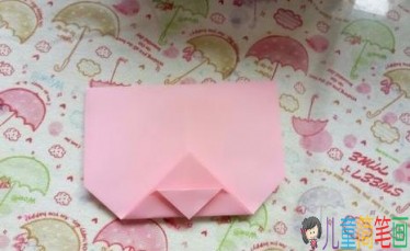 幼儿折小猪的简单折法，小猪手工折纸步骤图解