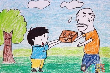 以社会主义价值观为主题的儿童画作品