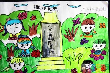 关于清明节的儿童画作品