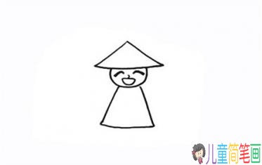 稻草人简笔画步骤