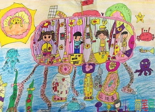 环保小卫士获奖环保儿童画作品