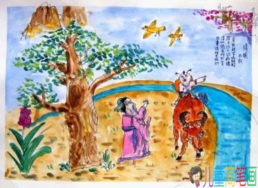 关于清明节的儿童画作品