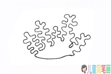 彩色珊瑚简笔画的画法