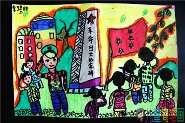 关于清明节的儿童画作品
