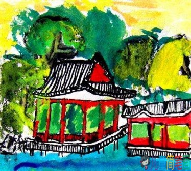 小学生画祖国的大好河山儿童画图片大全