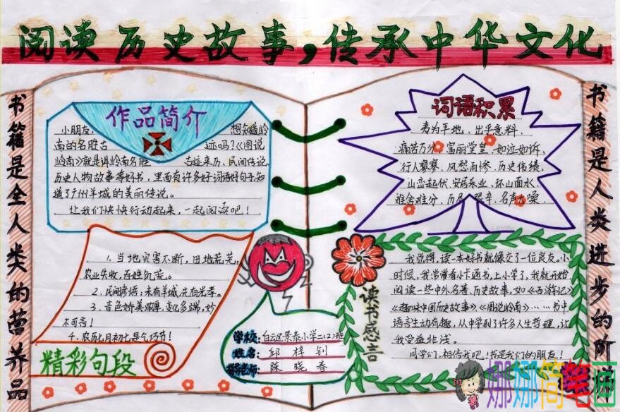 关于中华上下五千年主题手抄报图片
