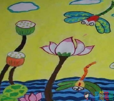 以蜻蜓为主题的儿童画大全