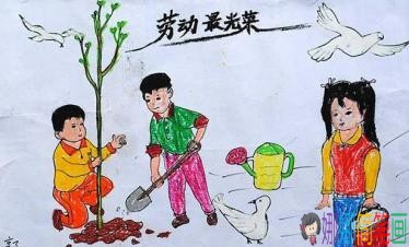 关于2019五一劳动节幼儿园的画画怎么画