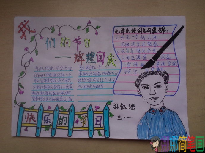 关于国庆节主题的手抄报图片合集