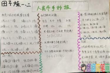 爱护人民币手抄报图片