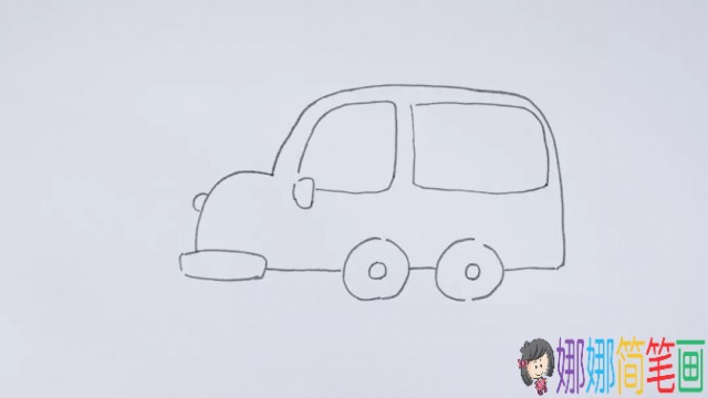 儿童校车的简笔画画法