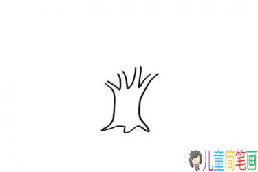 绿色的大树简笔画画法
