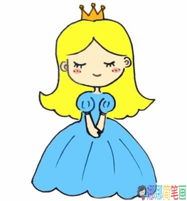 漂亮的公主简笔画的简单画法