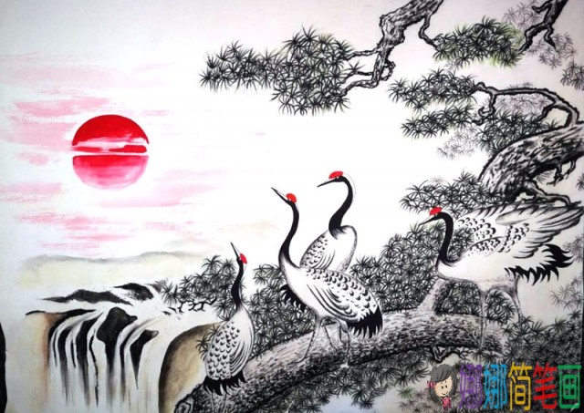 我美丽的家乡，风景儿童画图片作品