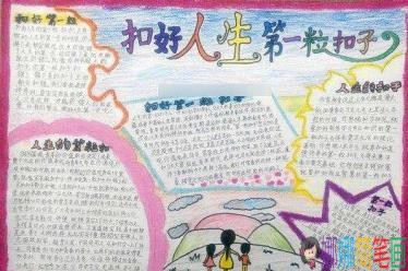 学会扣好人生第一粒扣子手抄报图片大全